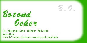 botond ocker business card